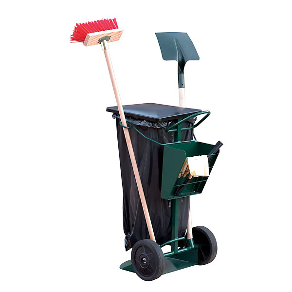 Chariot de voirie 2 roues pour sac poubelle 150 L