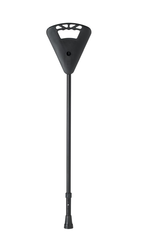 Flipstick Teleskop Gehstock mit Sitz schwarz