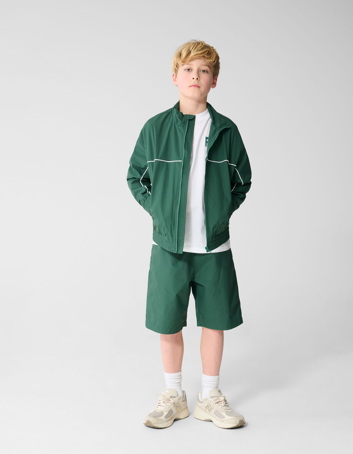 Sporty Piping Short Groen