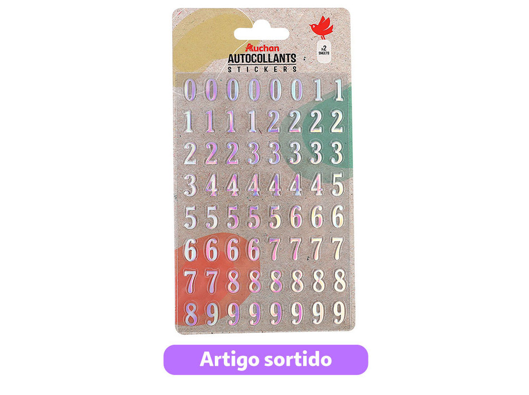 AUTOCOLANTES AUCHAN MODELOS SORTIDOS