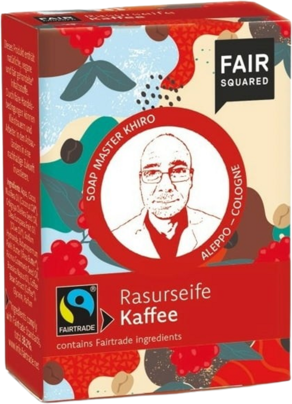 FAIR SQUARED  Fairtrade Jubiläums Rasurseife Kaffee, 80 g