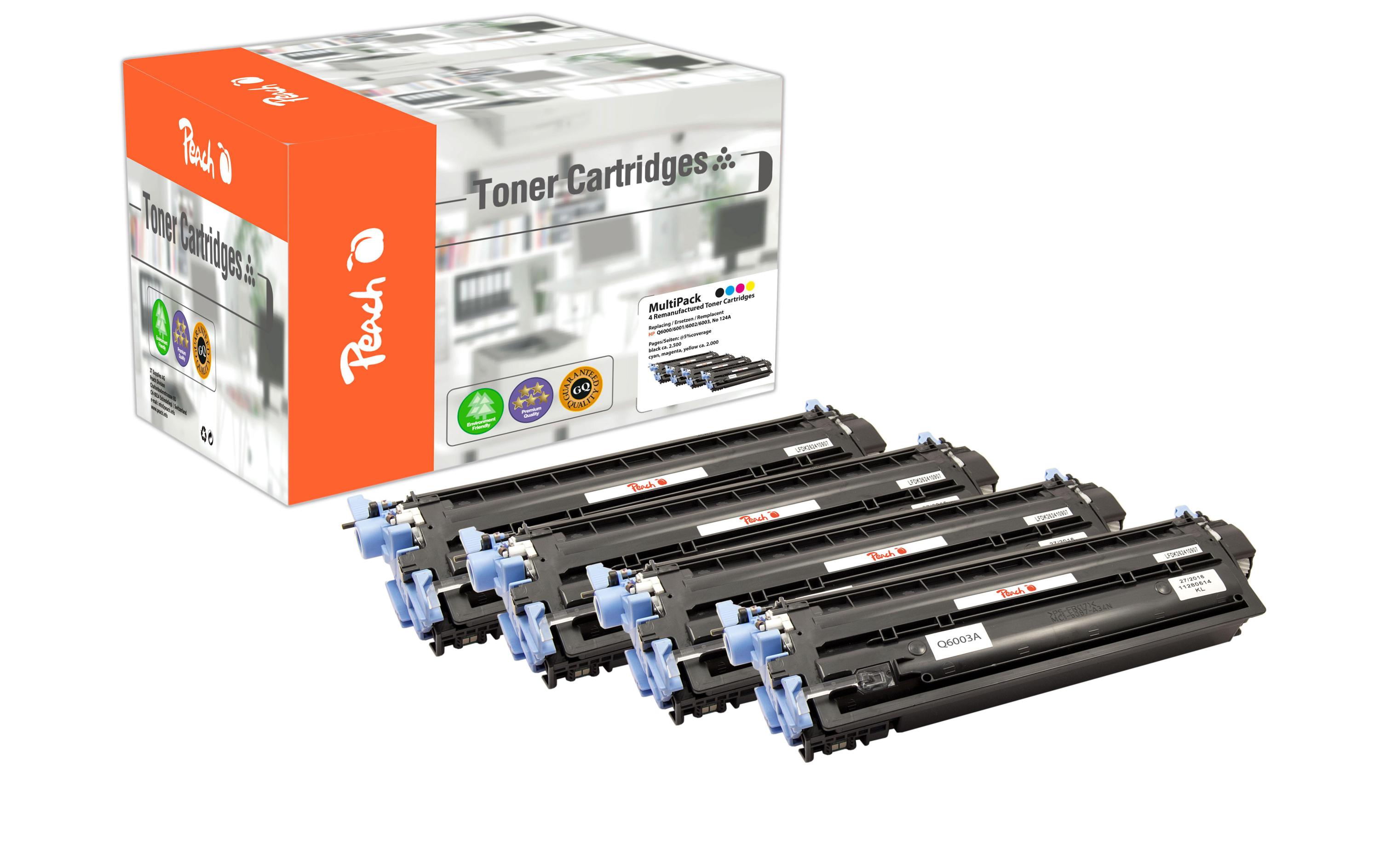 Tonerset HP Nr. 124A (Q6001-4 ) BK, C, M, Y<br>Toner: Black/Cyan/Magenta/Yellow