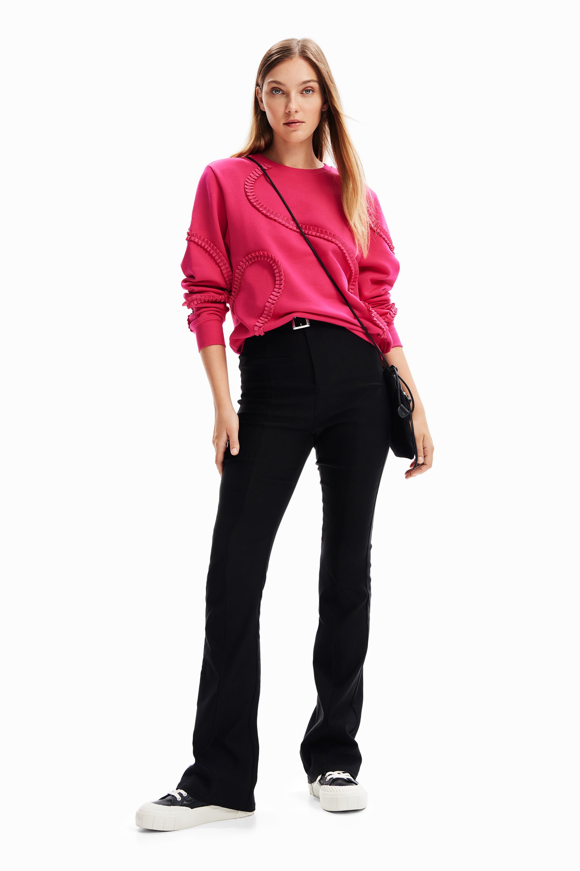 Sweat-shirt ruban froncé