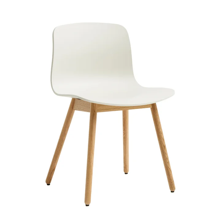 HAY - About A Chair AAC 12, Eiche lackiert / melange cream 2.0 (Kunststoffgleiter)
