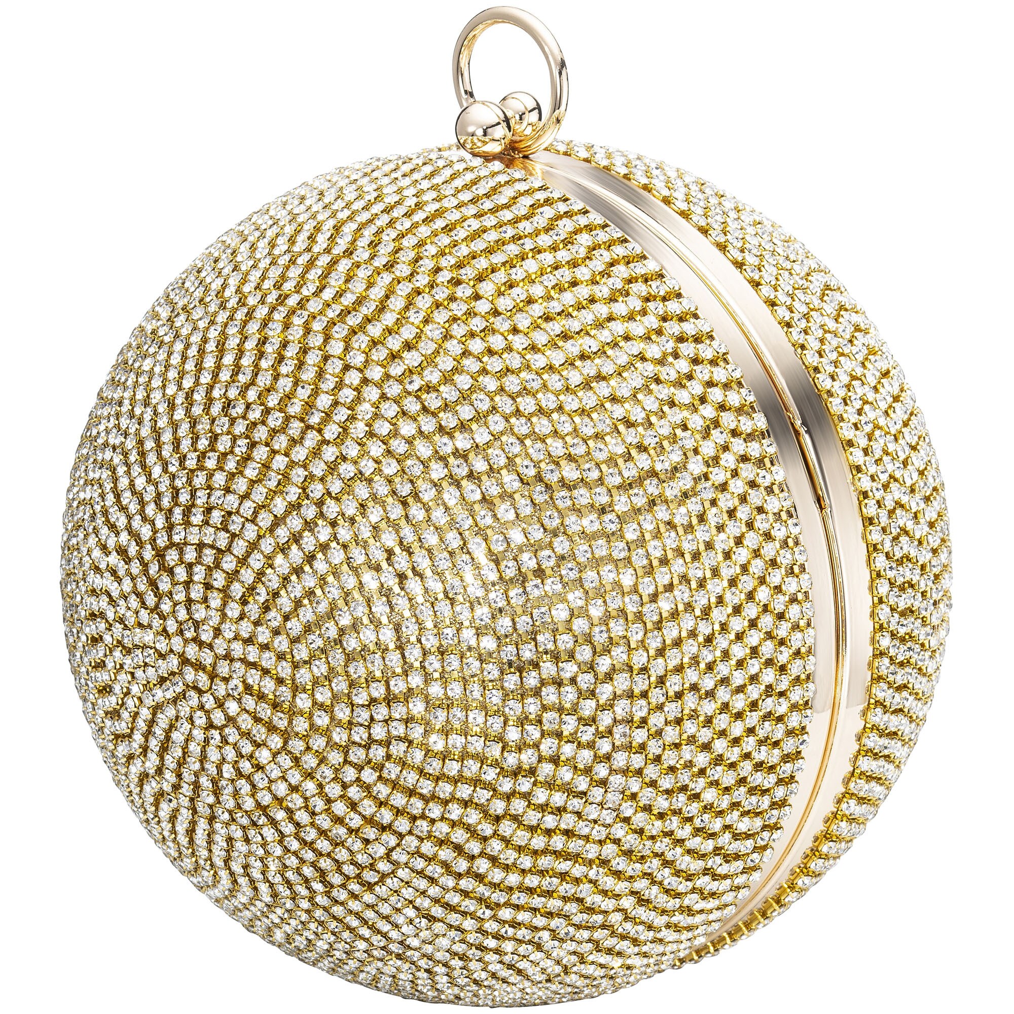 Julie Julsen Handbag Metall mit Zirkonia champagner