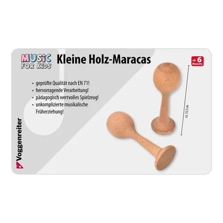 Voggenreiter Kleine Holz-Maracas (Paar)