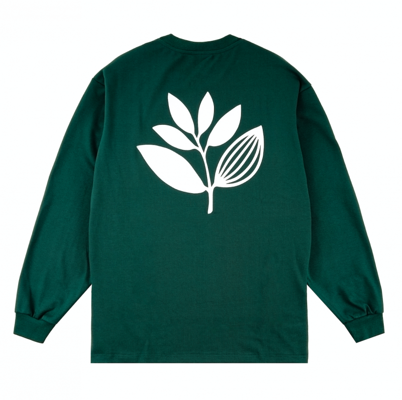 T-SHIRT À MANCHES LONGUES PIQUETÉ PLANTES - VERT