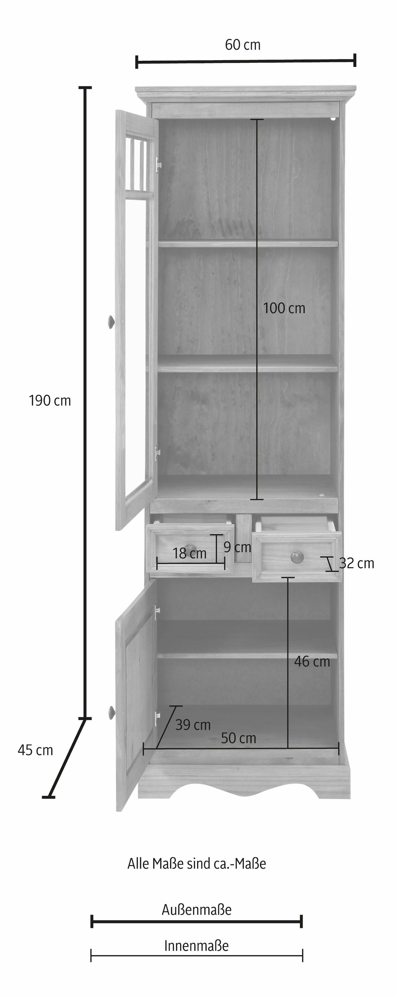 Home affaire Vitrine »Melissa« Höhe 190 cm