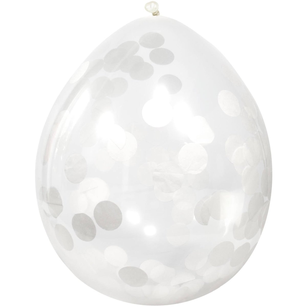 Witte Confetti Ballonnen 30cm 4st
