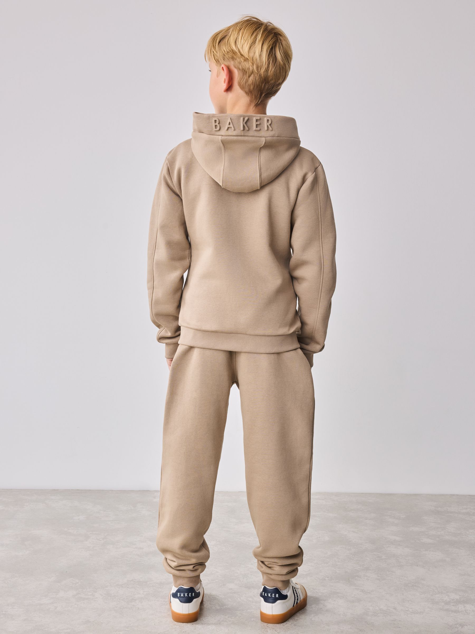 Pastelgeel - Baker by Ted Baker Zip Through Hoodie T-Shirt And Joggers 3 Piece Set