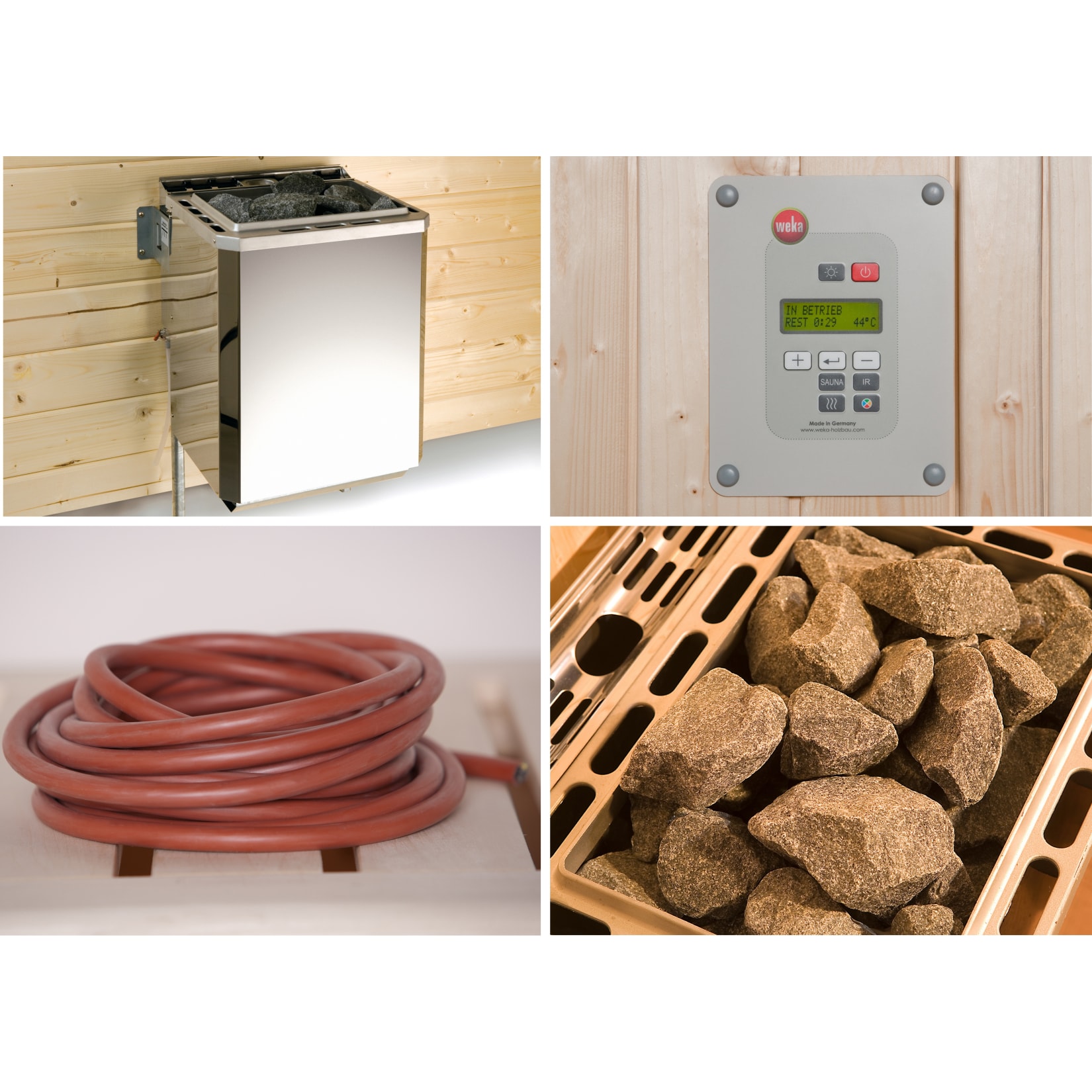 weka Saunaofen-Set 7,5 BioS mit Ofenanschlußkabel
