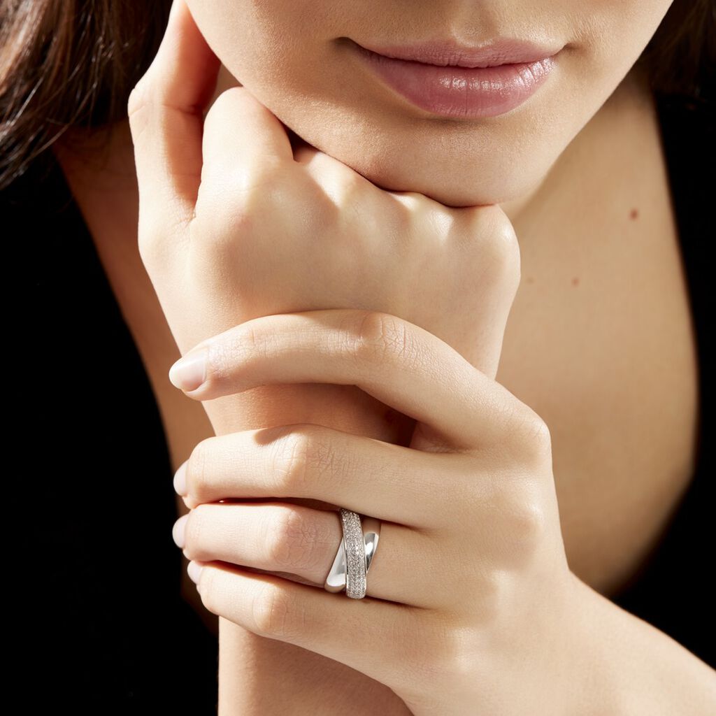 Bague Annoncia Or Blanc Diamant
