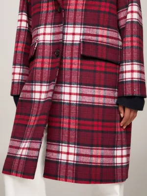 Casaco Relaxed com Monograma Tartan TH