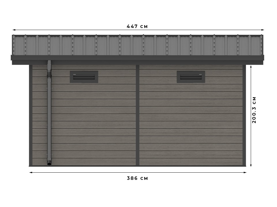 Abri de jardin composite sintra - 12m2 gris - epaisseur des madriers : 28mm - garanti 20ans - aluminium - cabanon