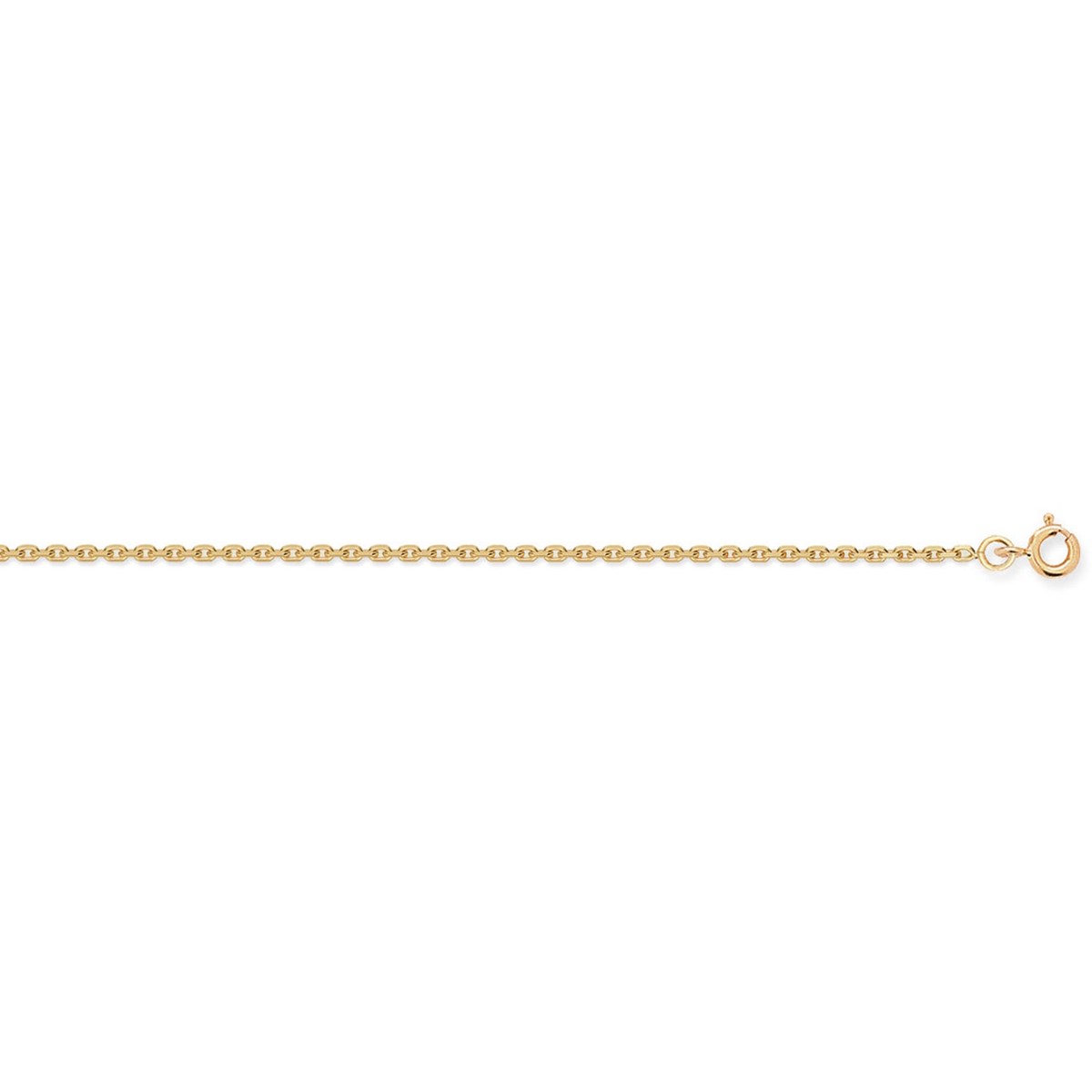 Chaîne Brillaxis maille forçat diamantée or 45 cm