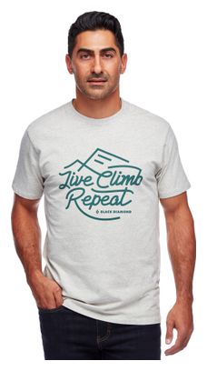 Tee-shirt Black Diamond Live Climb Repeat Blanc