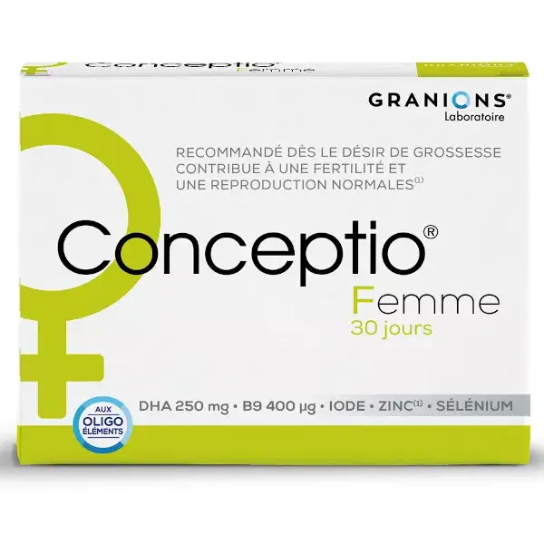 Granions Conceptio Fertilidade Feminina e Gravidez 30 cápsulas + 30 cápsulas gelatinosas