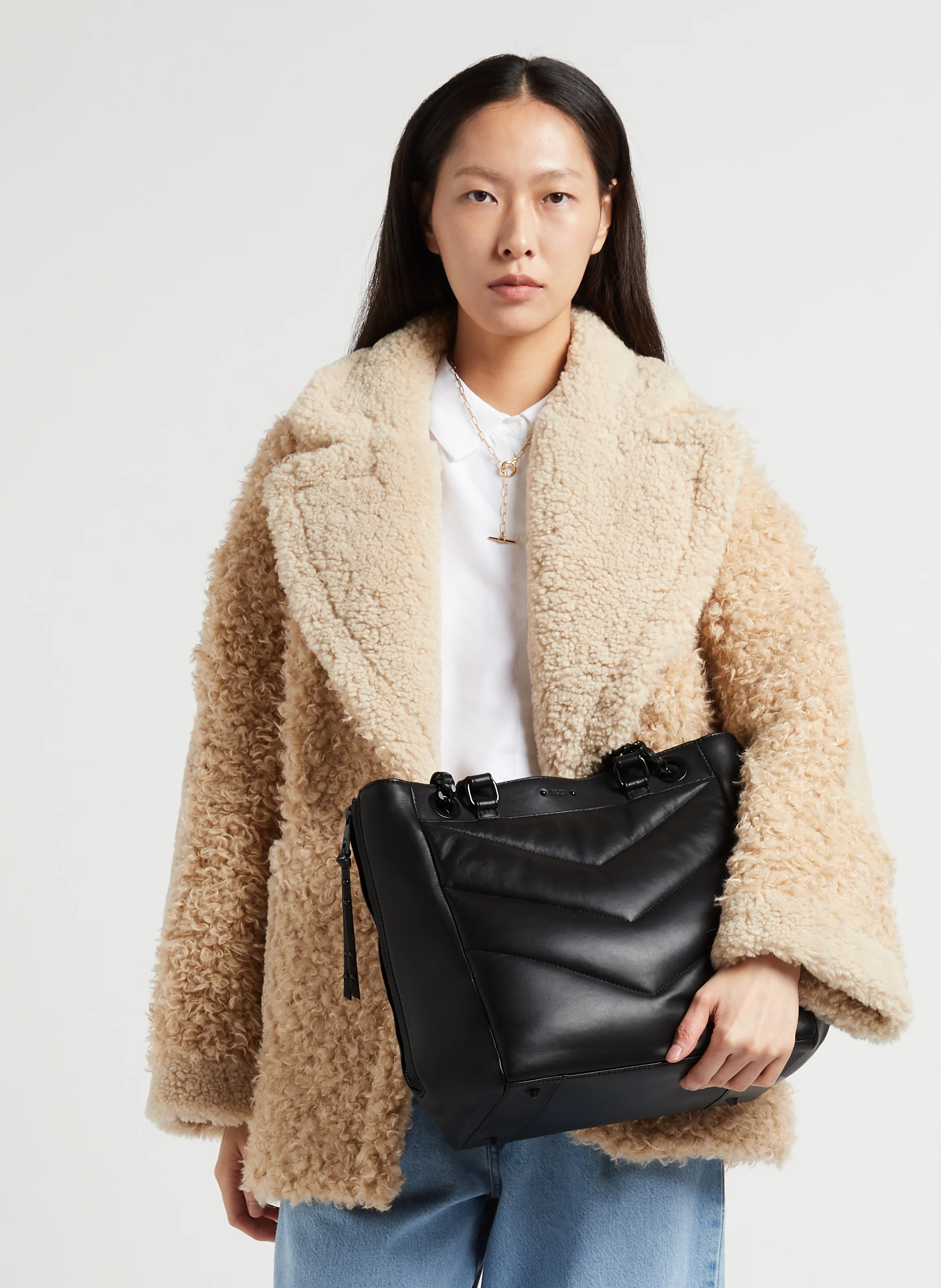 Sac cabas en cuir | Noir
