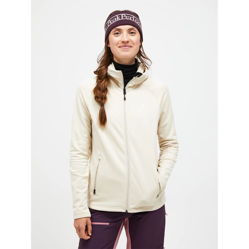 Rider Zip Hettegenser Dame Beige