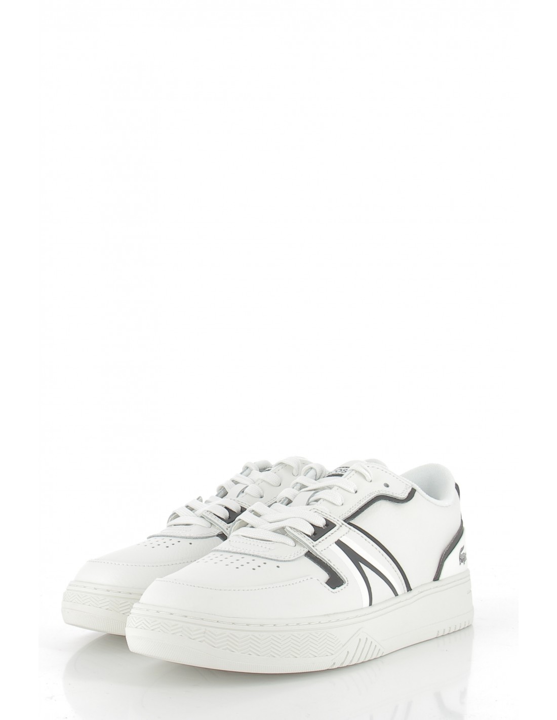 lacoste Sneakers homme L001 cuir blanc/noir