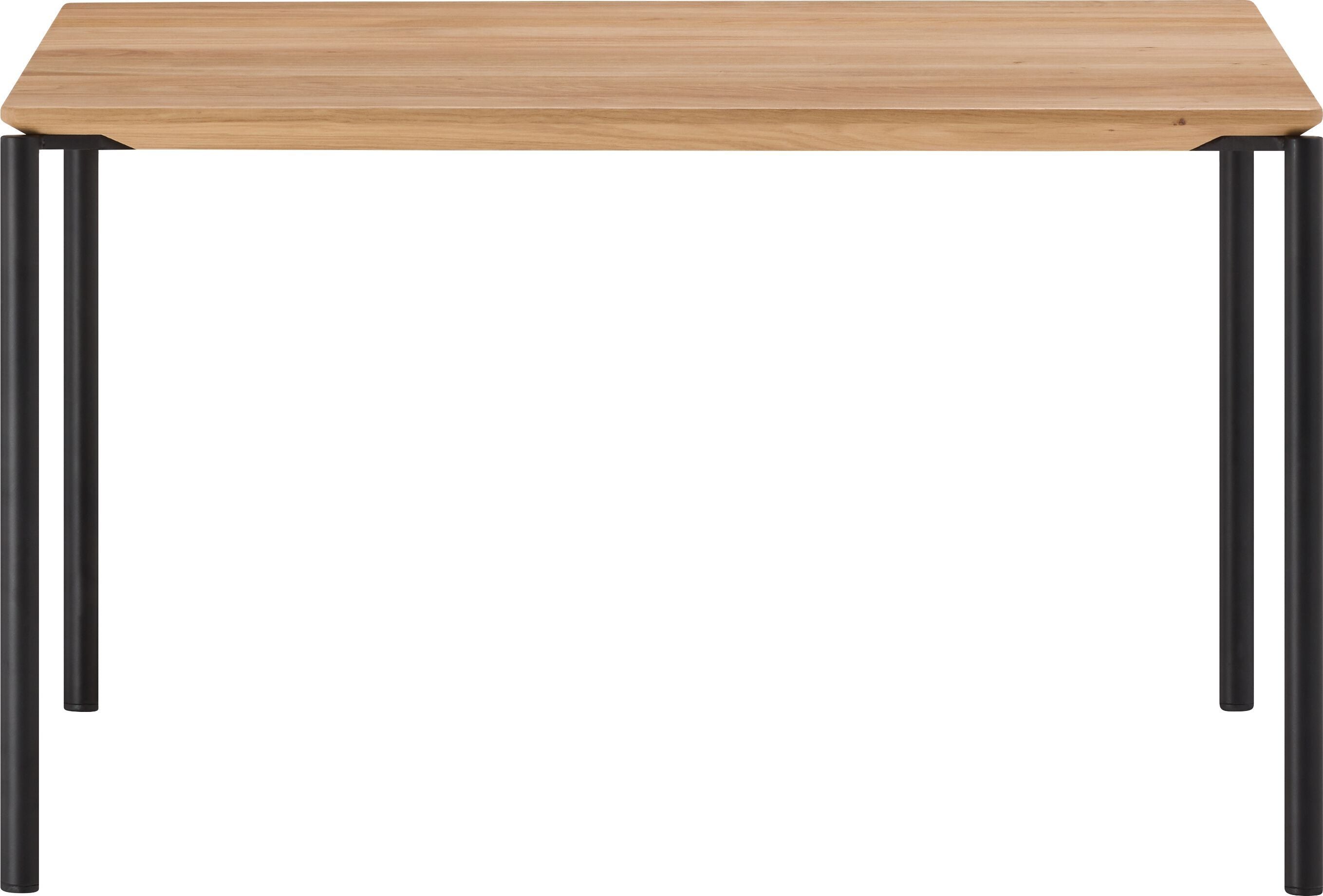 BAO Salontisch - Eiche massiv / schwarz / B: 65.0 cm x T: 65.0 cm x H: 40.0 cm