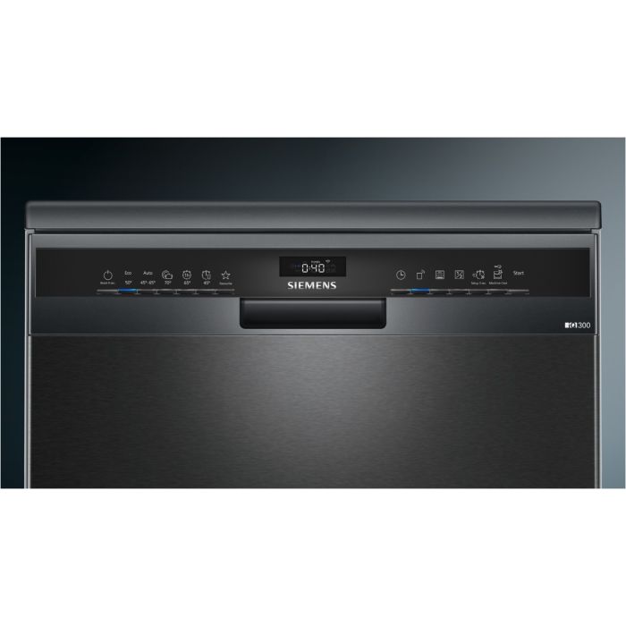 Siemens Stand-Geschirrspüler iQ300 SN23EC14CE Black Inox