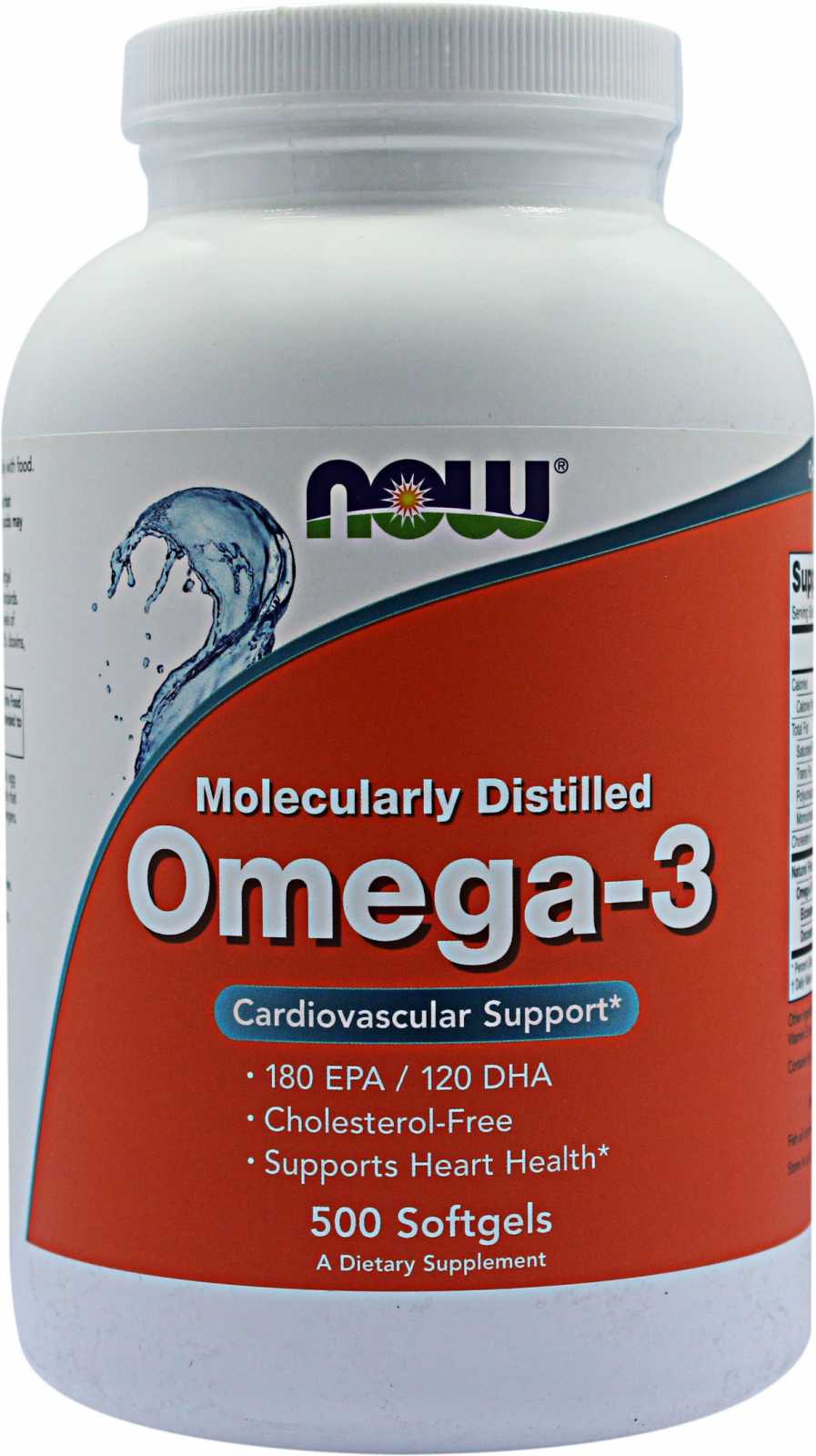 NOW Foods Destiladas Molecularmente Con Omega-3 30 Cápsulas Blandas