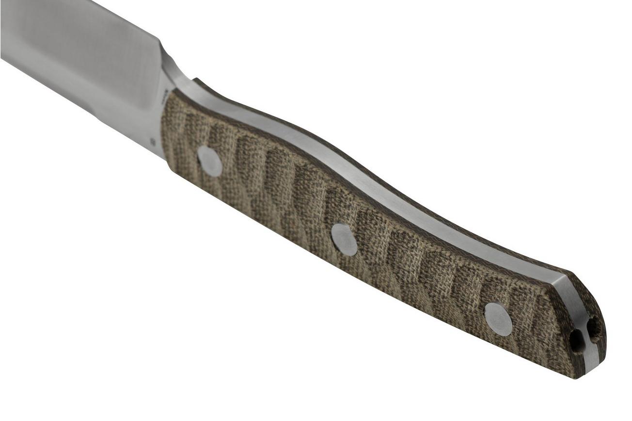Bestech Heidi Blacksmith #2 Hollow Compound Grind, Satin, Canvas Micarta BFK04C vaststaand mes