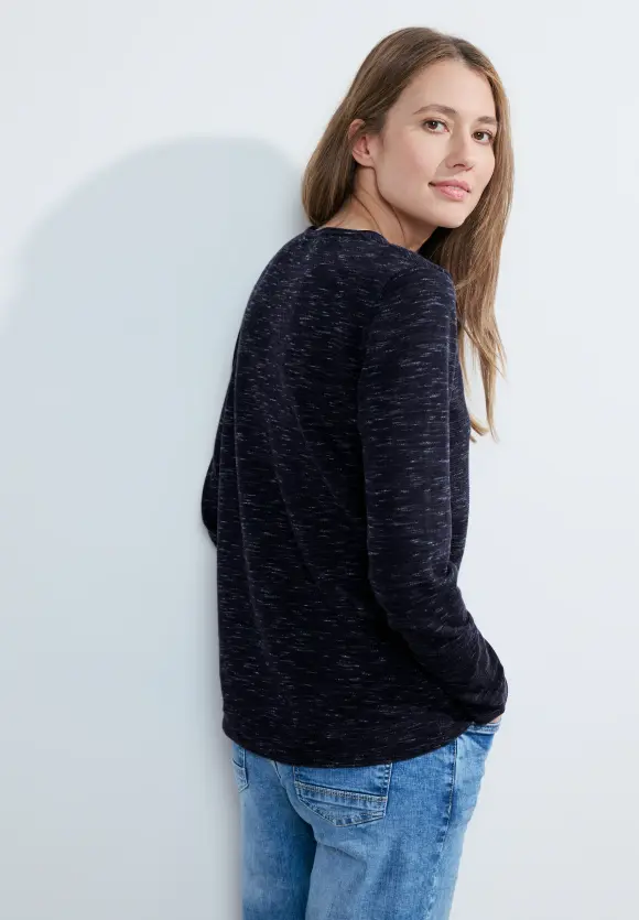 Struktur Pullover - heather night sky blue melange
