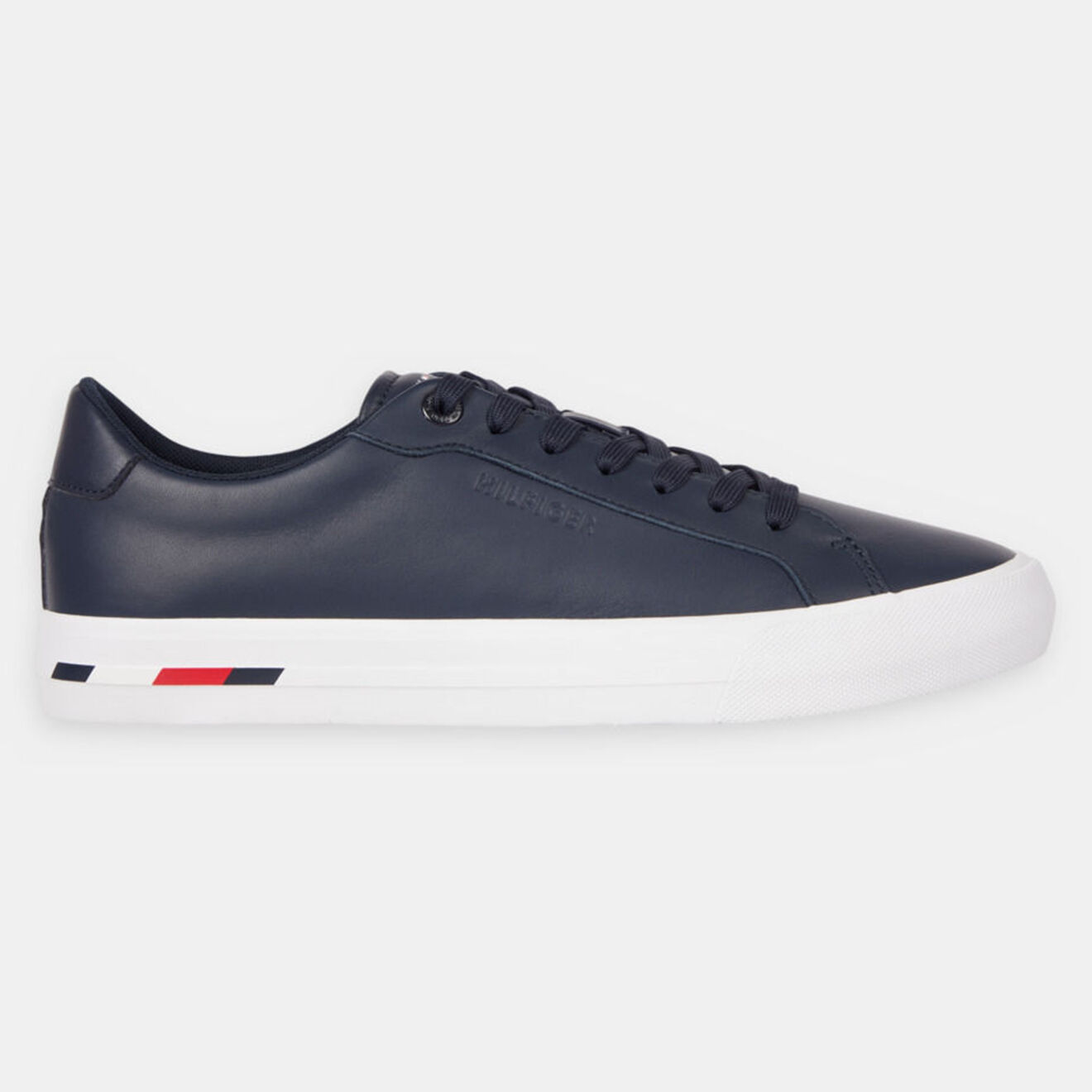Tommy Hilfiger Baskets en Cuir Vulc Modern bleu marine
