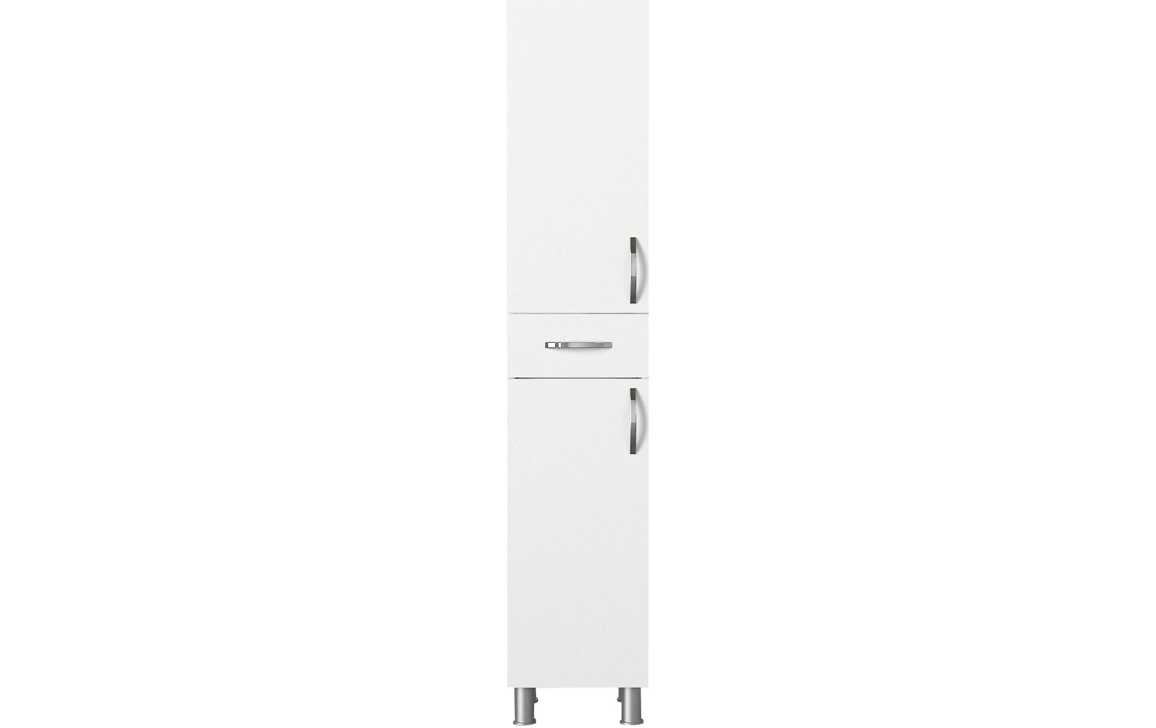 Badezimmerregal Selin 35 x 179 cm, Weiss<br>Hochwertiger Badezimmerschrank