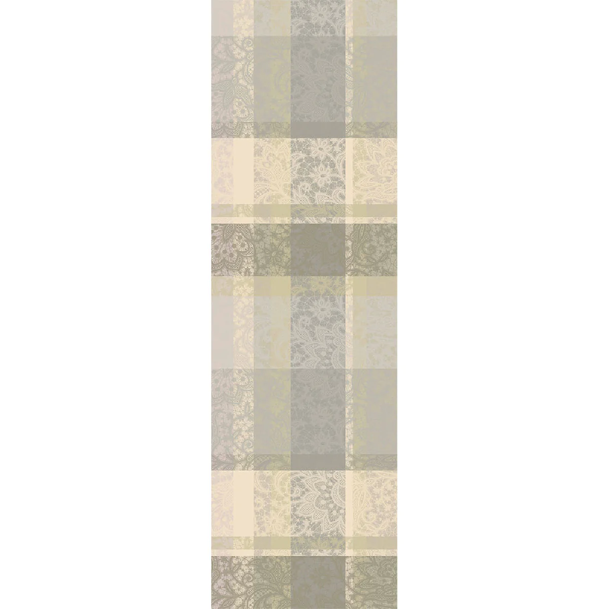 Chemin de table pur coton beige 55X180 Garnier Thiebaut