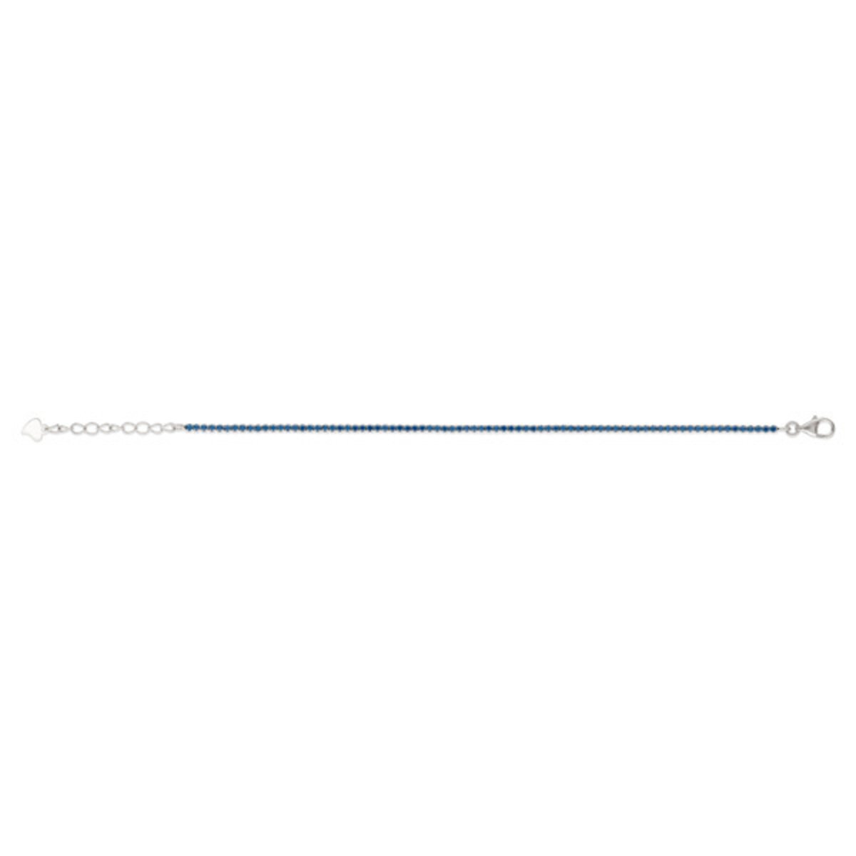 Bracelet tennis argent 925 pierres imitations bleues 18 cm