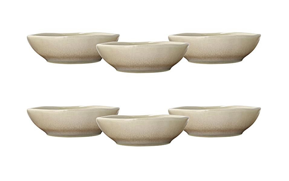 Saucenschale Shoku 9 cm, 6 Stück, BeigeSchalen-Set aus Steinzeug