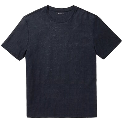 Herren-T-Shirt Leinen, Dunkelblau
