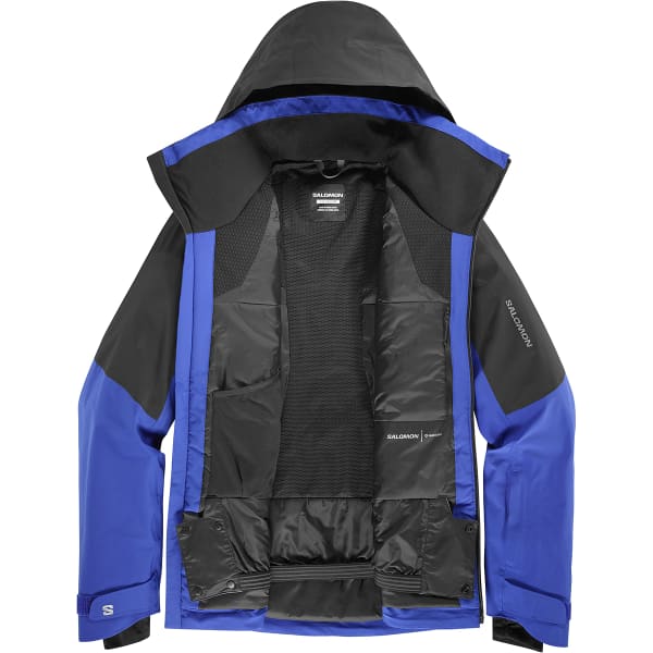 Veste de ski SALOMON BRILLIANT JACKET SURF THE WEB/DEEP BLACK