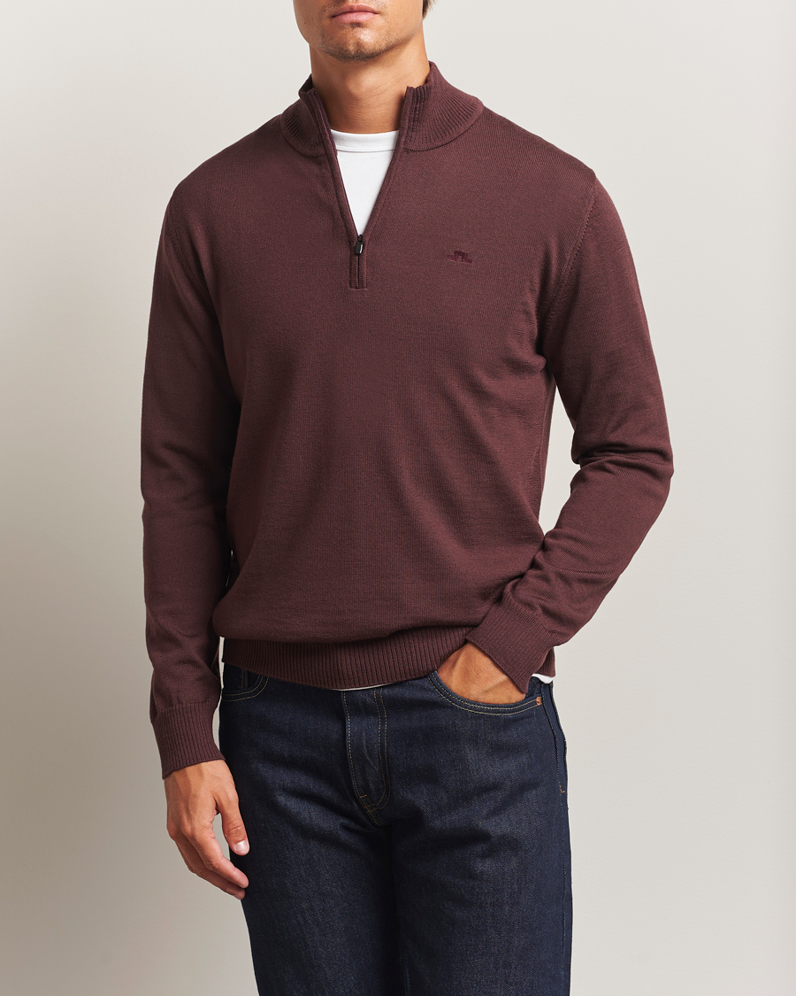 J.Lindeberg Kiyan Merino Half Zip Huckleberry