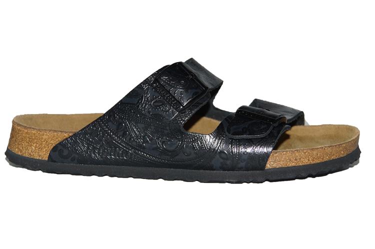 Birkenstock Arizona Smal Natur Leder Schwarz