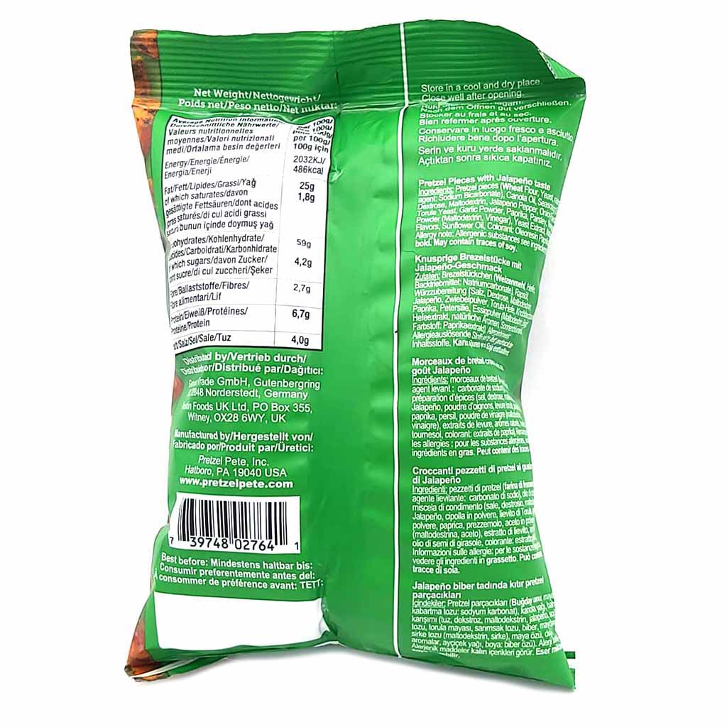 Pretzel Pete Brezelstücke Jalapeno 160g MHD:14.8.25