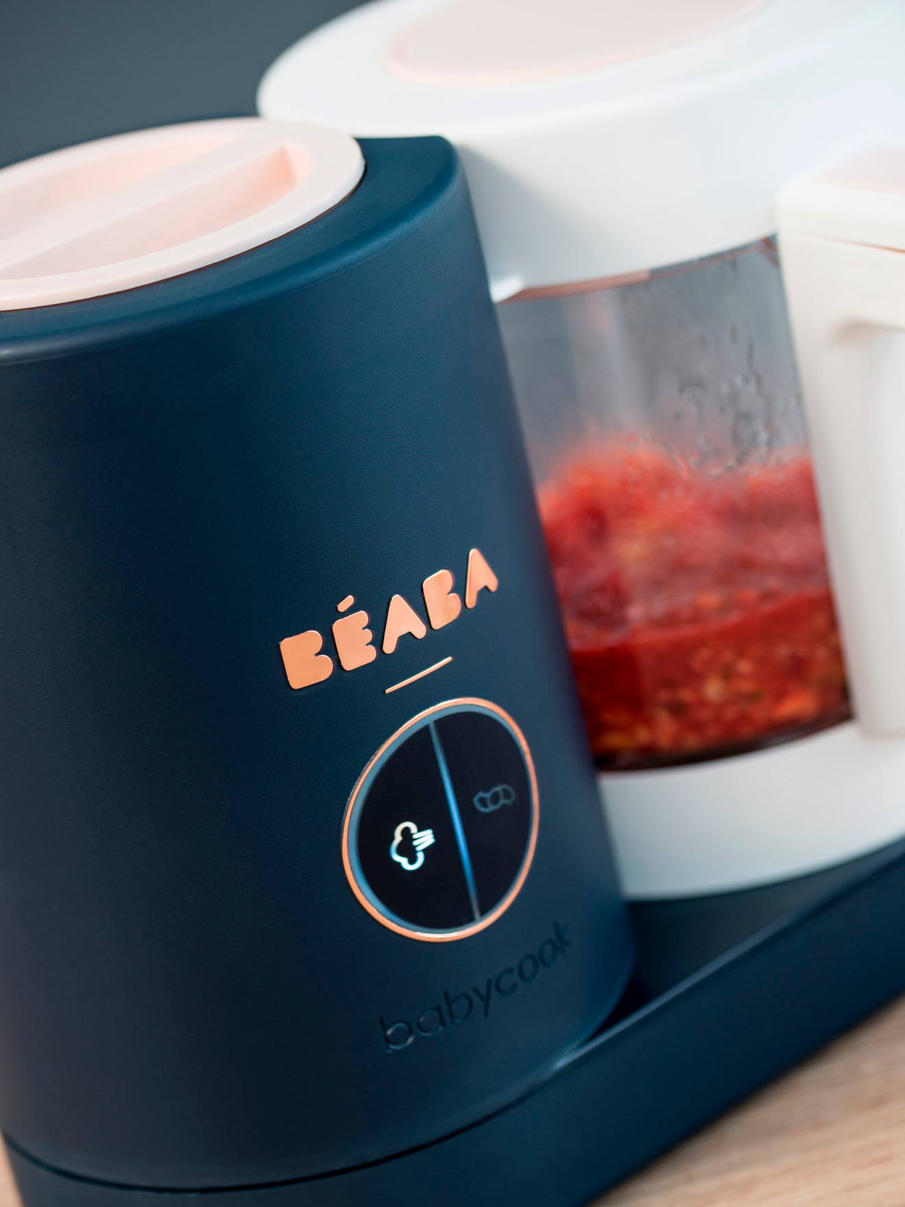 Robô BEABA Babycook Neo 4 em 1, Azul Escuro Liso