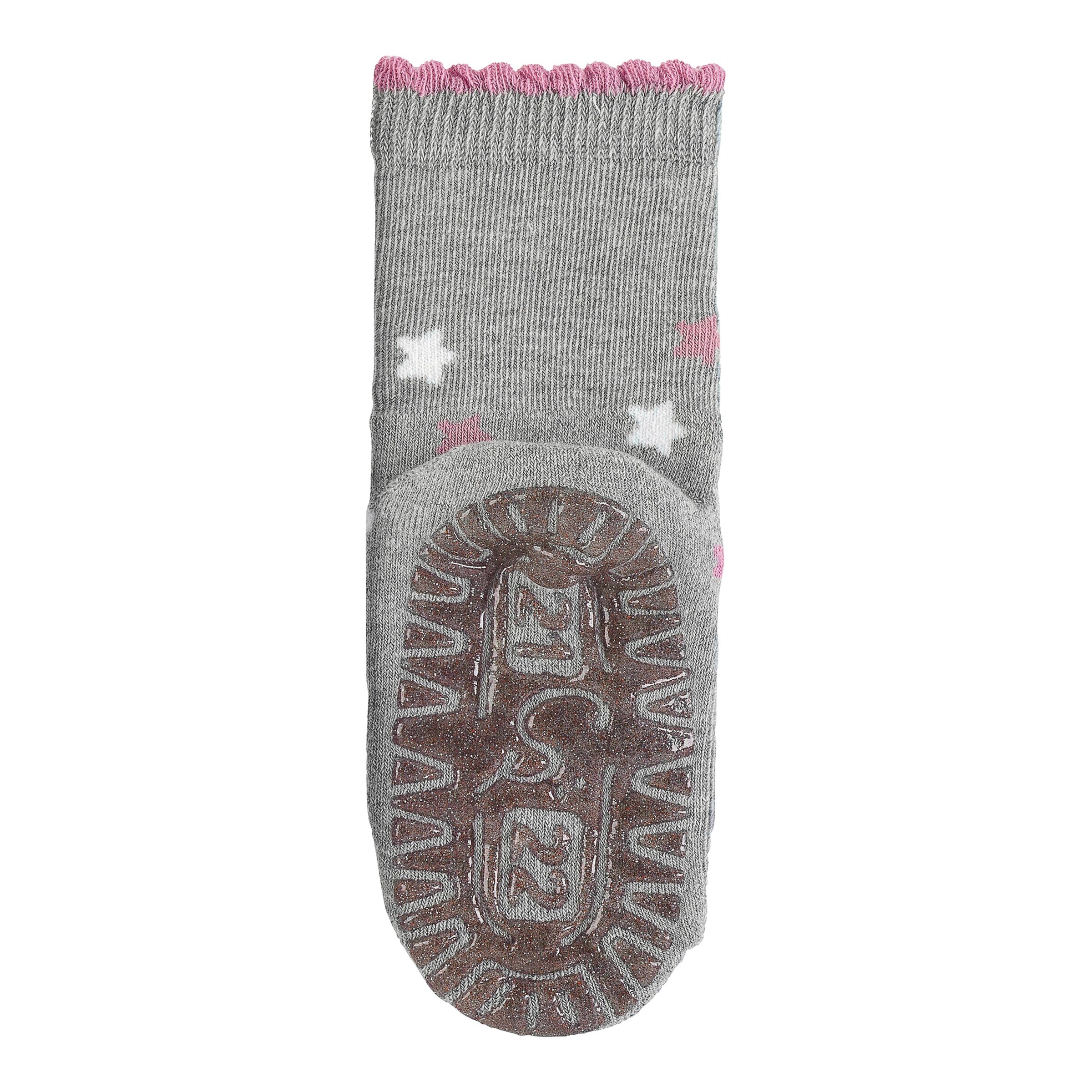Sterntaler ABS-Socken Glitzer Flitzer Air Fee grau/rosa