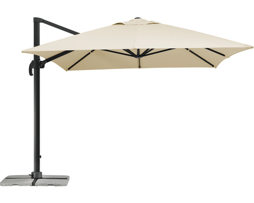 Schneider zweefparasol, tuinparasol Rhodos Grande, 300 x 400 cm, rechthoekig, naturel