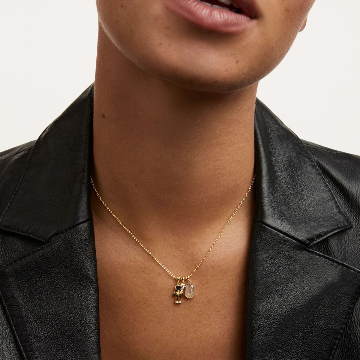 Charm PdPaola Astronaute doré et aventurine