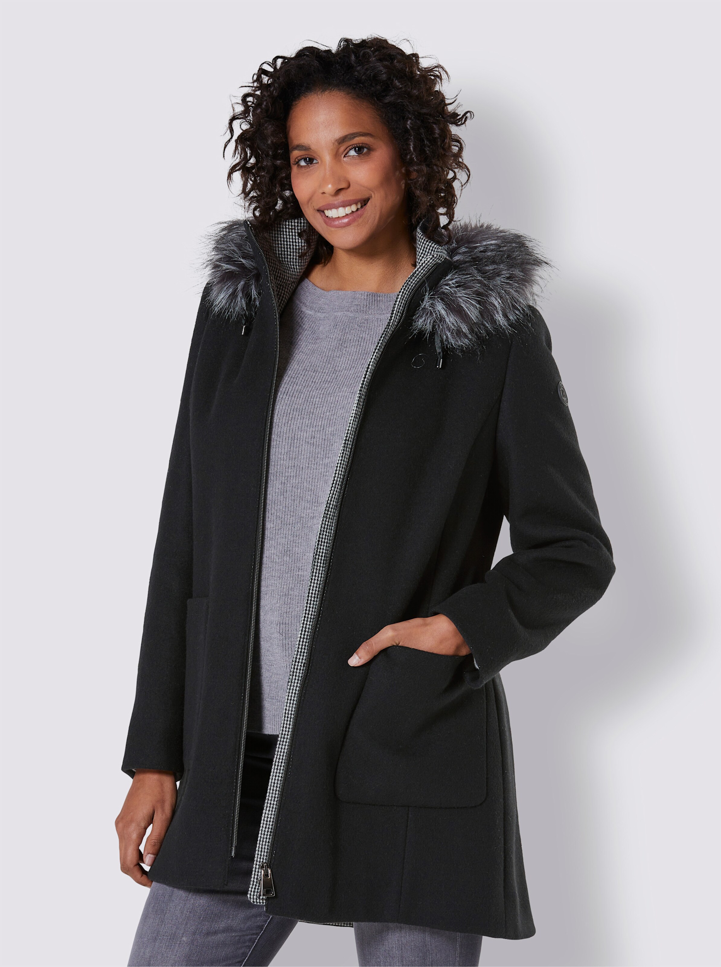 Wollmix-Jacke