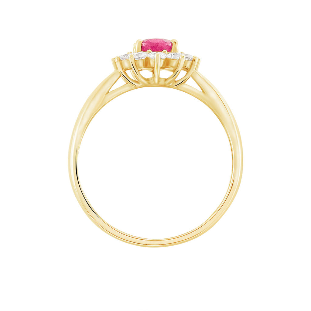 Bague Vladimir Or Jaune Rubis Et Diamant