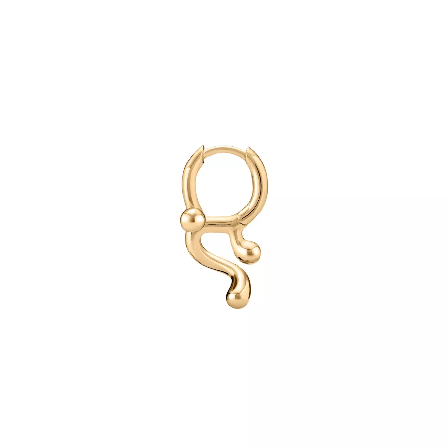 Maria Black Brain Jelly Huggie Ørering Single 18 kt. Forgyldt Sølv 100976YG