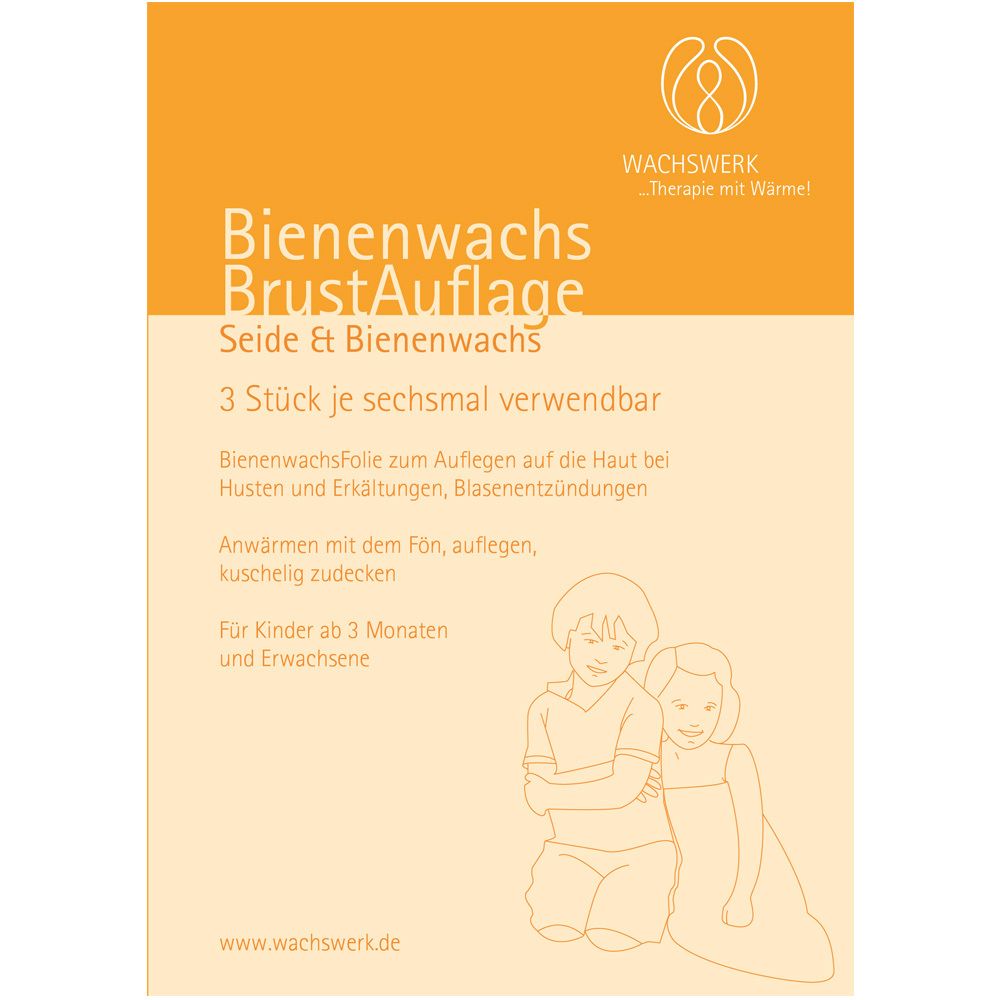 Bienenwachs BrustAuflage Seide & Bienenwachs & WolleVlies