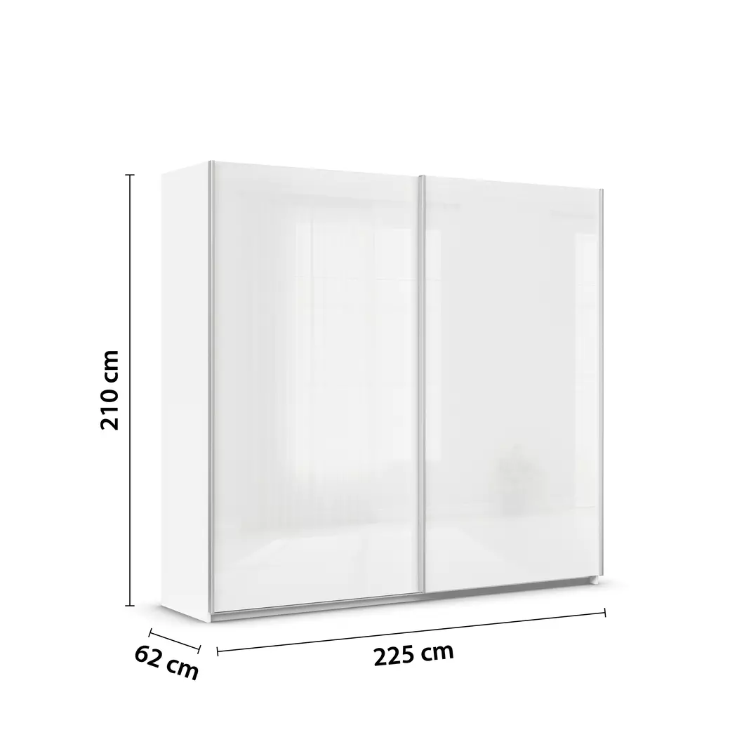 Schwebetürenschrank Quadra 225 x 210 cm