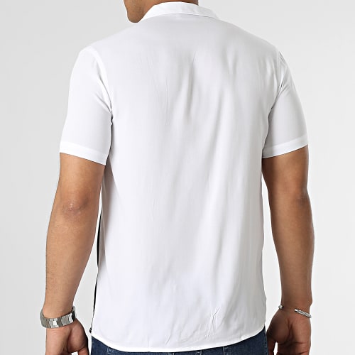 Chemise Manches Courtes Blanc Noir