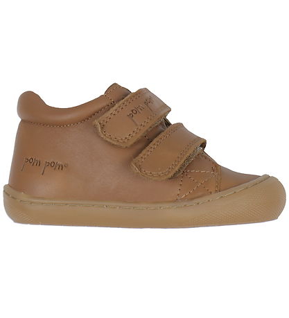 Pom Pom Lauflernschuh - First Sport Klettband - Camel
